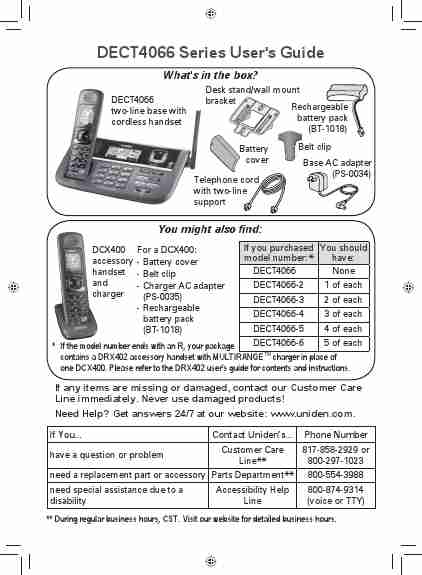 Uniden Cordless Telephone DECT4066-2-page_pdf